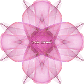 Gif animé Bon lundi fleurs roses